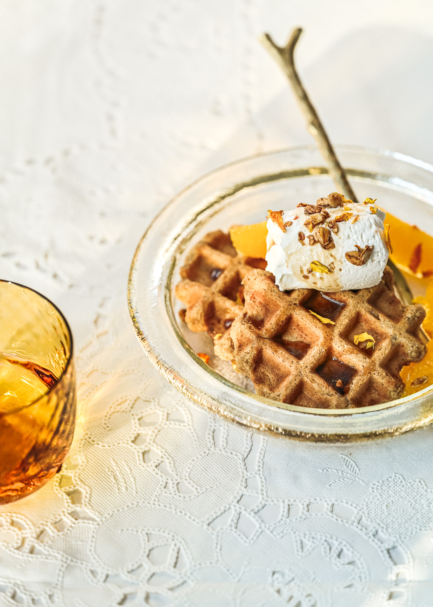 Deliciously crispy corn waffles