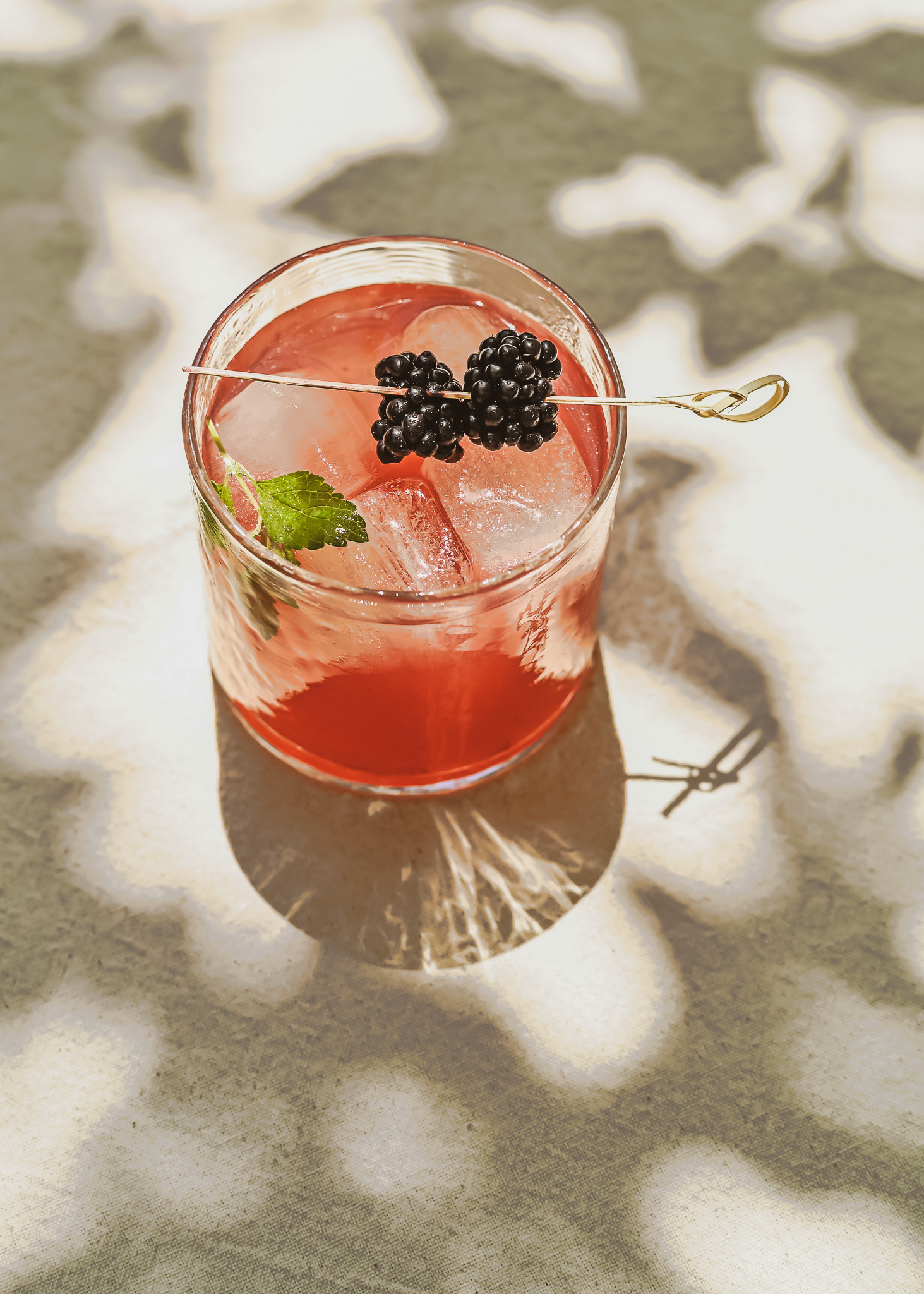 No alcohol, pure joy, Blackberry Lemon balm Mocktail