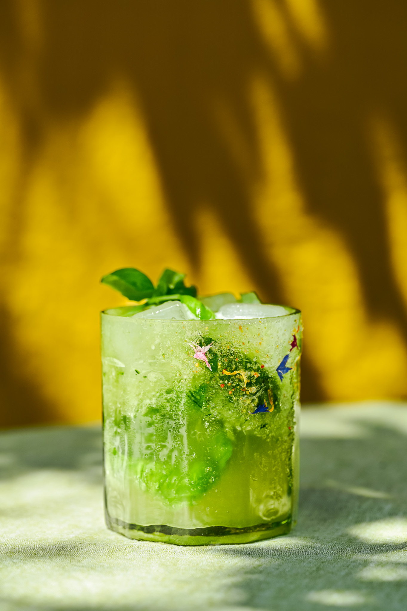 Cucumber basil mocktail for Bio Suisse