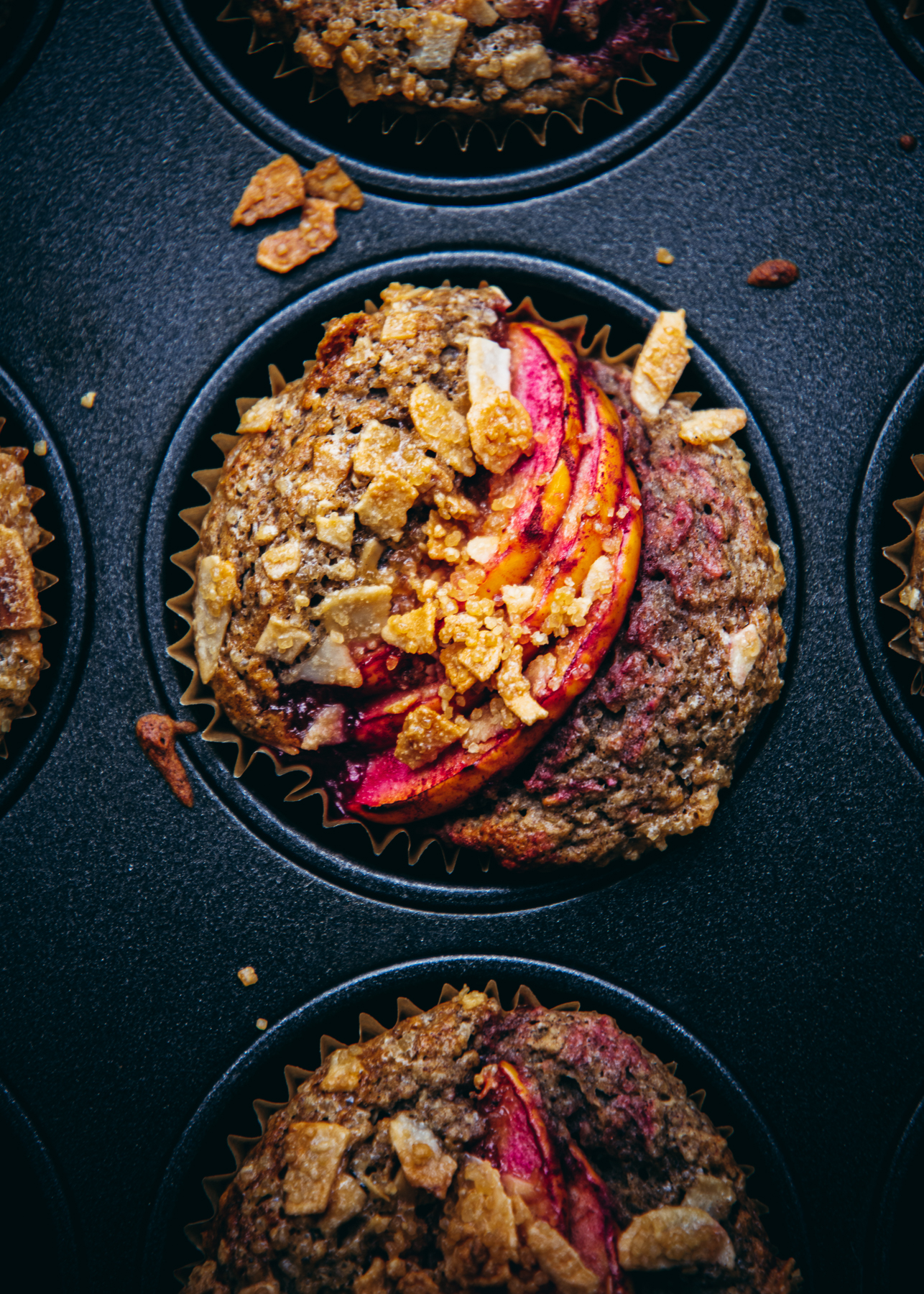 Quick and moist  apple muffins for breakfast