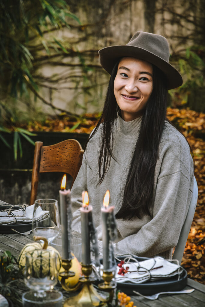Christine at the table