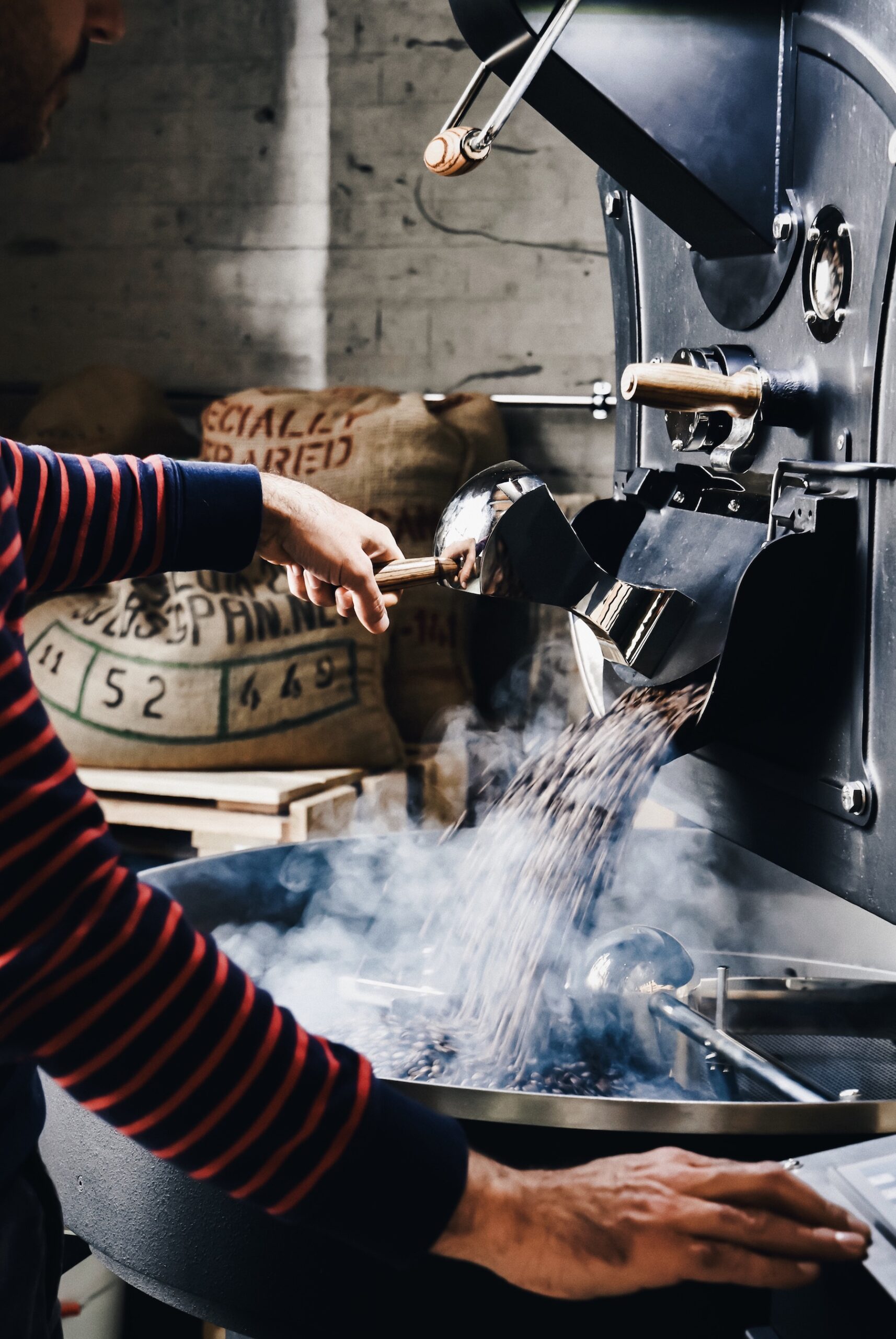 Coffee roasting at Genussschmiede in Rapperswil Switzerland