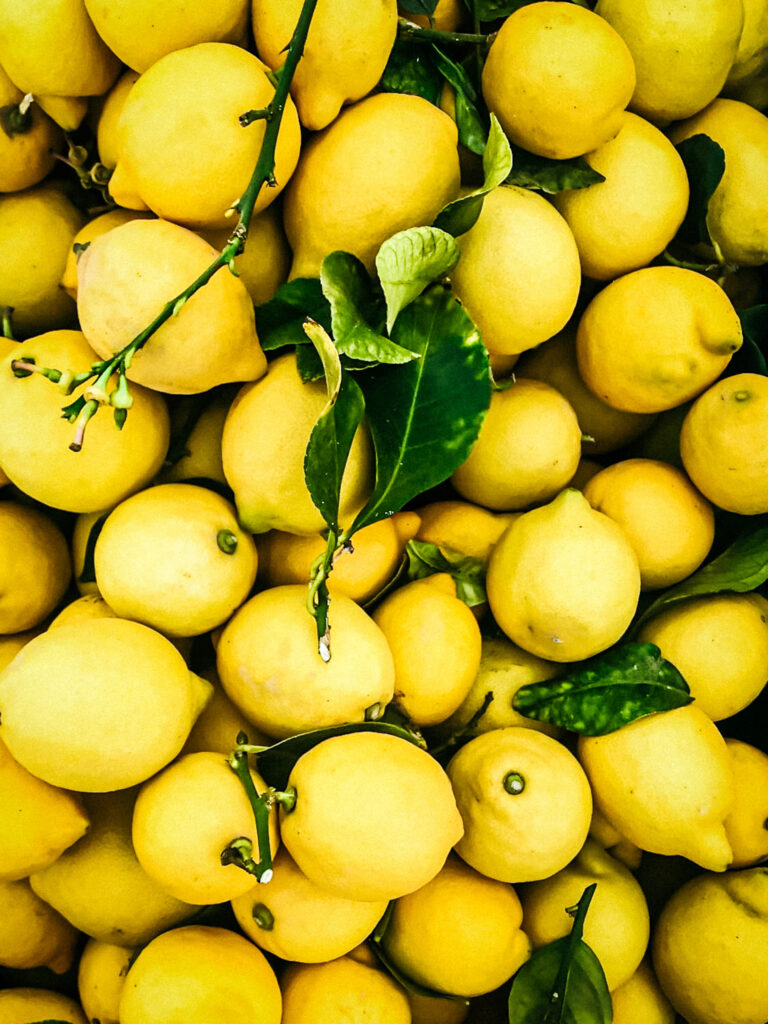 Fresh lemons from the farmers market